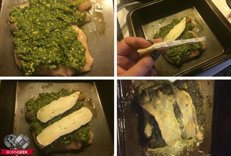 Chicken, pesto and camembert recipe